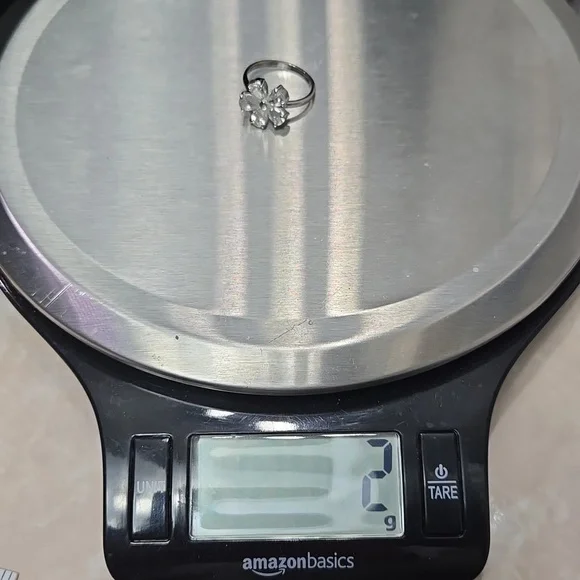 Sterling Silver 925 Rhinestones Floral Ring Size 6 Weigt 2g - Picture 13 of 17